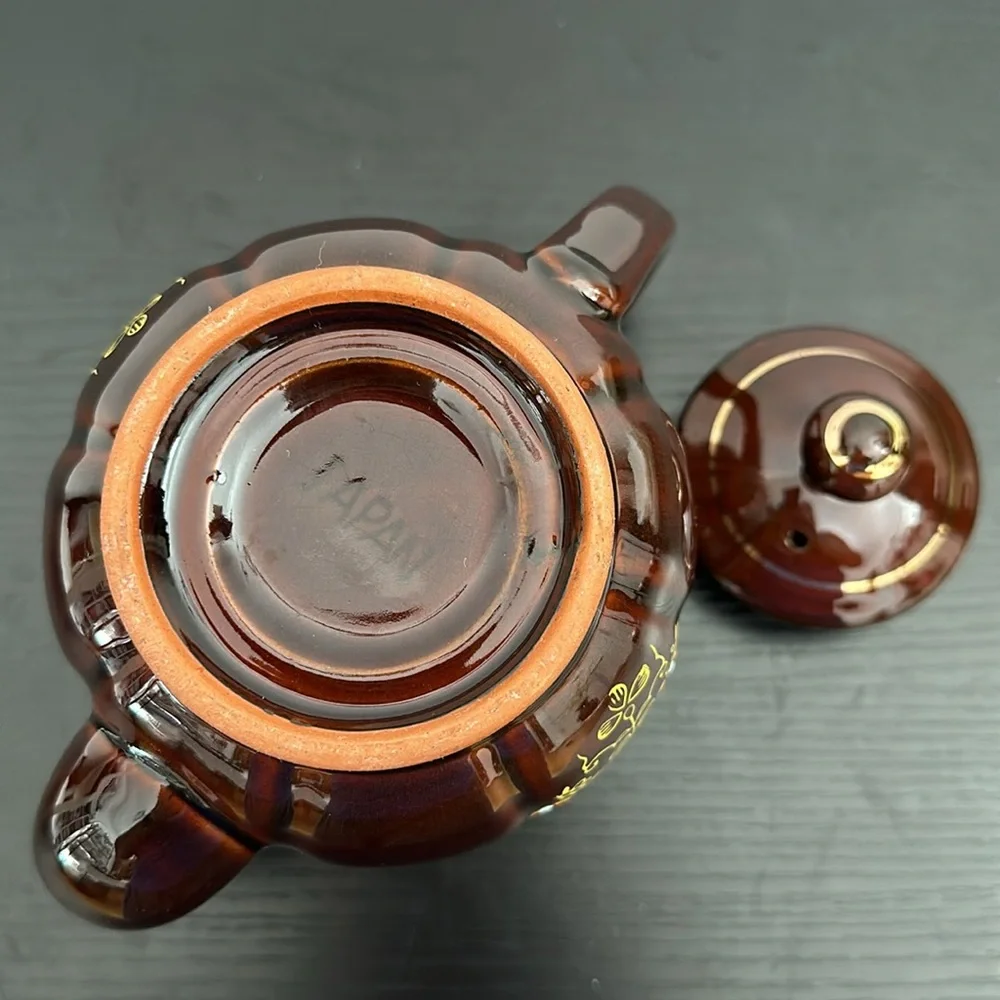 1940’s Vintage Japanese Moriage Hand Painted Pottery Teapot